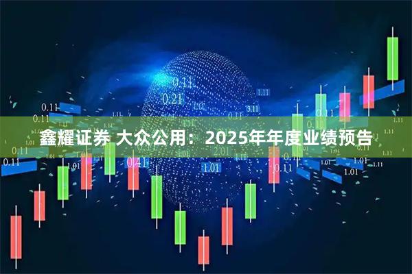 鑫耀证券 大众公用：2025年年度业绩预告